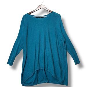 Eileen‎ Fisher Women's Blue Silk Blend Tunic Medium Lagenlook Minimalist Chic